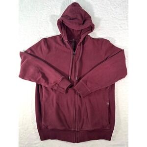 Mack Weldon Hoodie Medium Mens Maroon Sweatshirt Full Zip Jacket Everyday Casual